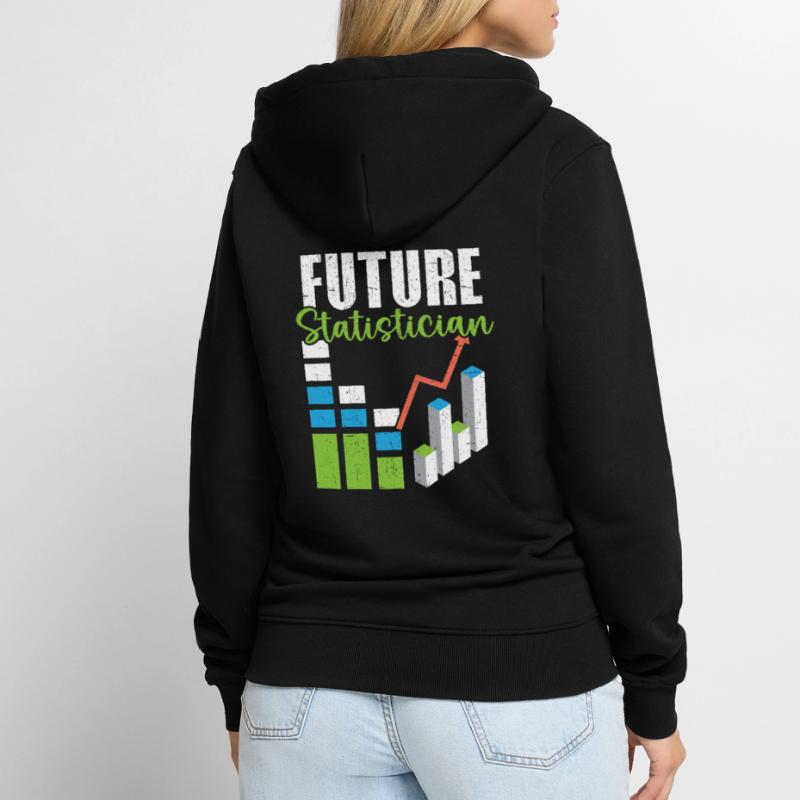 Future Statistician Data Analyst Job Statistics Unisex Premium Organic Zip Hoodie