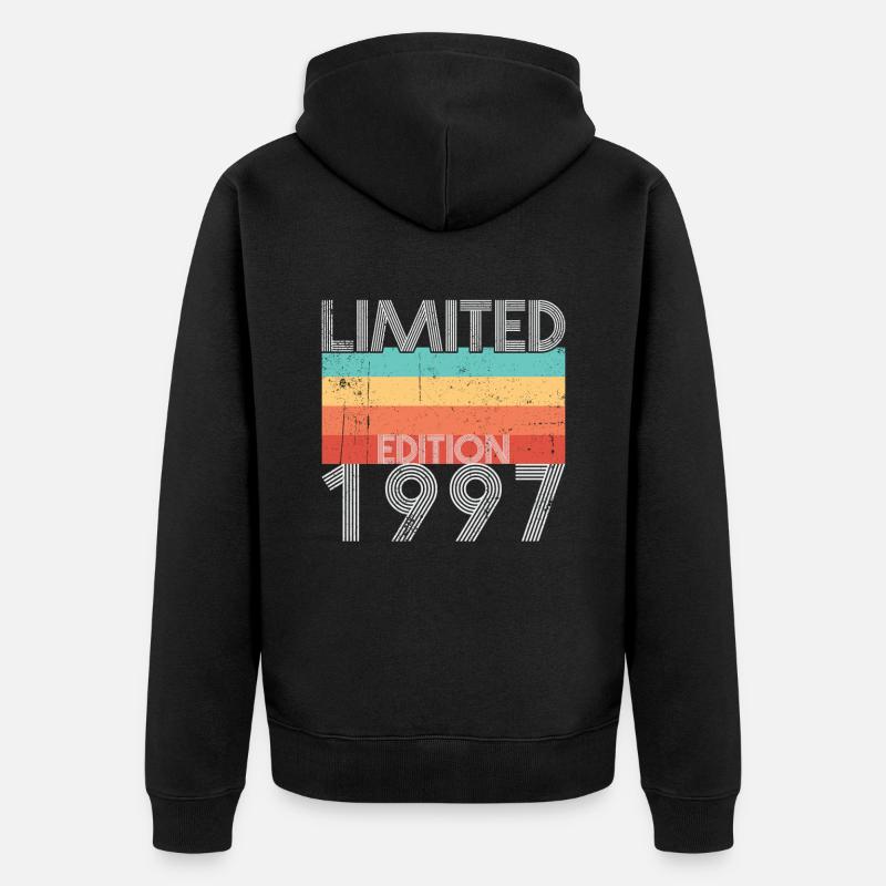 Edition Limitée Rétro 1997 - Veste à capuche bio Premium Unisexe - noir