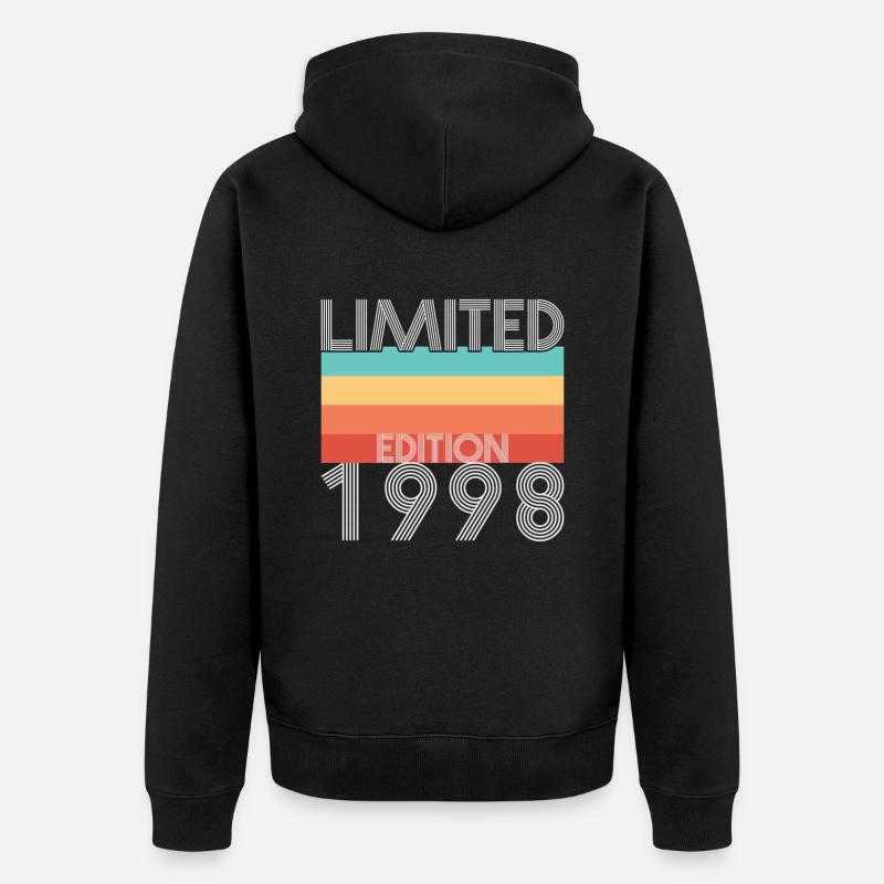 Edition Limitée Rétro 1998 - Veste à capuche bio Premium Unisexe - noir
