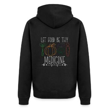 Chef végétalien Let Food Be Thy Plant Based Chefs végétaliens - Veste à capuche bio Premium Unisexe - noir - Dos - Nico (187cm)