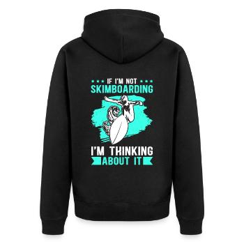 Skimboard Surf Skimbording Skimbording Cadeau - Veste à capuche bio Premium Unisexe - noir - Dos - Nico (187cm)