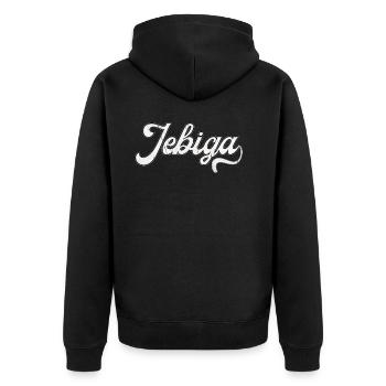 Balkan SFRJ kroatisch bosnisch serbisch Jebiga - Unisex Premium Bio Zip Hoodie - Schwarz - Hinten - Nico (187cm)