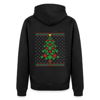 RPG Board Game Christmas Pen & Paper Game Master - Unisex Premium Organic Zip Hoodie - black - Back - Nico (187cm)