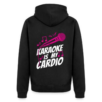 Karaoke Singer Karaoke Is My - Veste à capuche bio Premium Unisexe - noir - Dos - Nico (187cm)