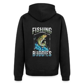 Amis de la pêche Ami de la pêche Ami de la pêche - Veste à capuche bio Premium Unisexe - noir - Dos - Nico (187cm)
