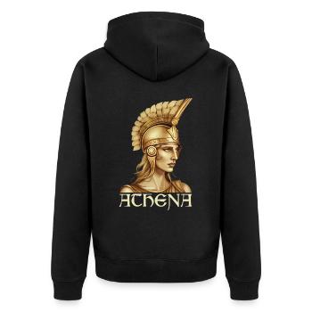 Greek Mythology Goddess Athena Ancient Greece - Unisex Premium Organic Zip Hoodie - black - Back - Nico (187cm)