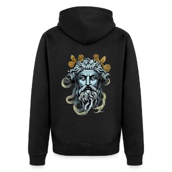 Zeus Mythologie grecque Dieu Grèce antique Divinités - Veste à capuche bio Premium Unisexe - noir - Dos - Nico (187cm)