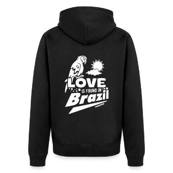 Brésil - Veste à capuche bio Premium Unisexe - noir - Dos - Nico (187cm)