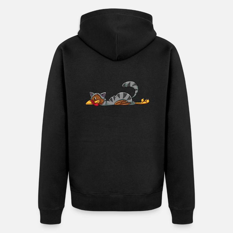 Chat de dinde - Veste à capuche bio Premium Unisexe - noir