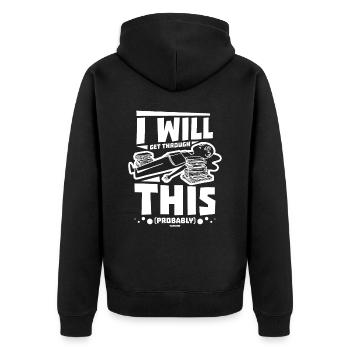 Motivation motiver les carrières Cadeau positif - Veste à capuche bio Premium Unisexe - noir - Dos - Nico (187cm)