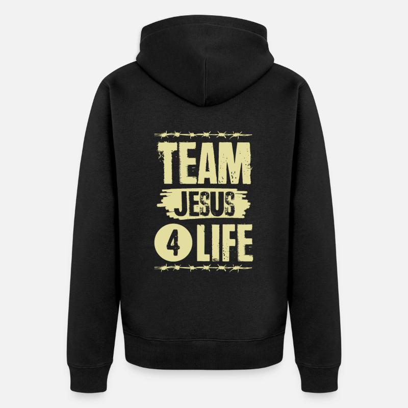 Équipe Jésus - Veste à capuche bio Premium Unisexe - noir