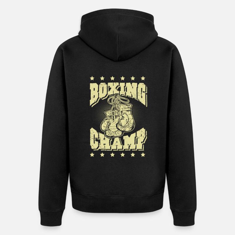 Champion de boxe - Veste à capuche bio Premium Unisexe - noir