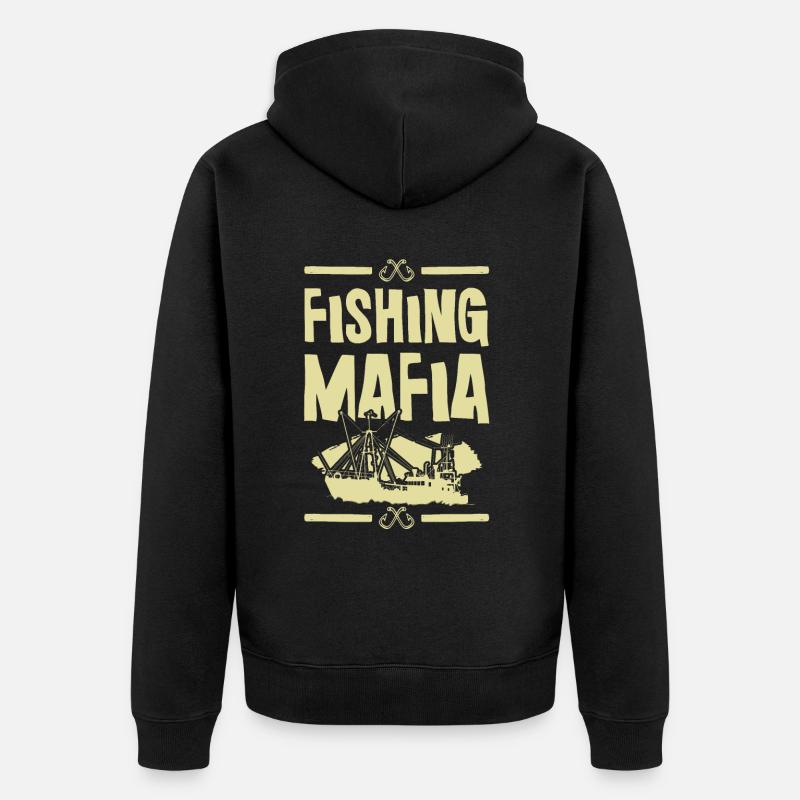Mafia de la pêche - Veste à capuche bio Premium Unisexe - noir