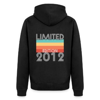 Edition Limitée Rétro 2012 - Veste à capuche bio Premium Unisexe - noir - Dos - Nico (187cm)