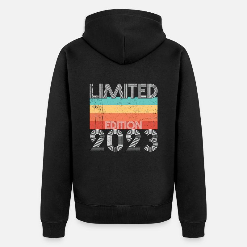 Édition Limitée Rétro 2023 - Veste à capuche bio Premium Unisexe - noir