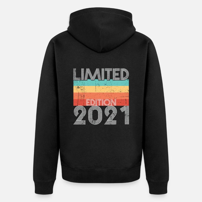 Édition Limitée Rétro 2021 - Veste à capuche bio Premium Unisexe - noir