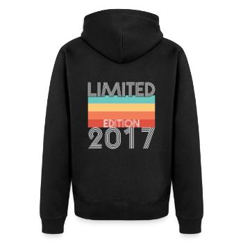 Edition Limitée Rétro 2017 - Veste à capuche bio Premium Unisexe - noir - Dos - Nico (187cm)