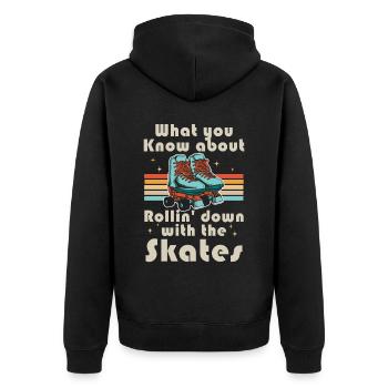Inline Skate Cadeau Rollskates Roller 70s - Veste à capuche bio Premium Unisexe - noir - Dos - Nico (187cm)