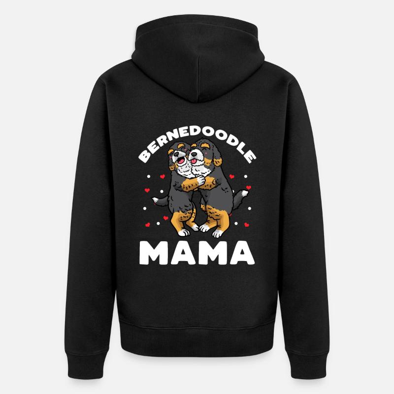 Bernedoodle Mama - Veste à capuche bio Premium Unisexe - noir