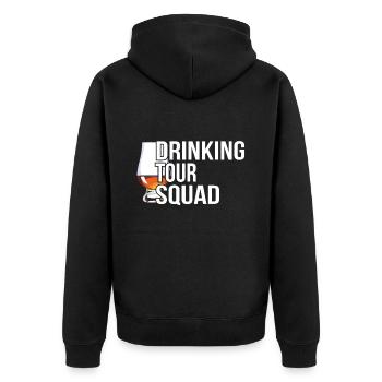 Wochenende mit Freunden in Gruppe Party Trinken - Unisex Premium Bio Zip Hoodie - Schwarz - Hinten - Nico (187cm)