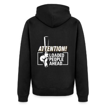 Weekend with friends in group party drinking - Unisex Premium Organic Zip Hoodie - black - Back - Nico (187cm)