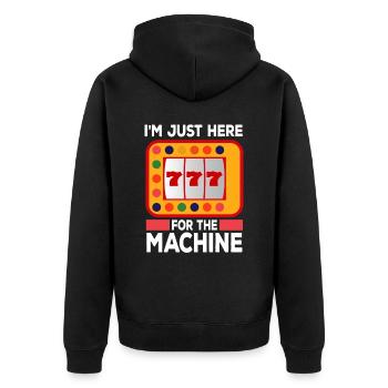 Casino Gambling Slot Machine à sous Jeu de cartes - Veste à capuche bio Premium Unisexe - noir - Dos - Nico (187cm)