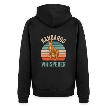 Kangourou Whisperer Animal Kangourou Kangourou - Veste à capuche bio Premium Unisexe - noir - Dos - Nico (187cm)