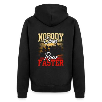 Personne ne se soucie du gouvernail de la motivation rapide - Veste à capuche bio Premium Unisexe - noir - Dos - Nico (187cm)