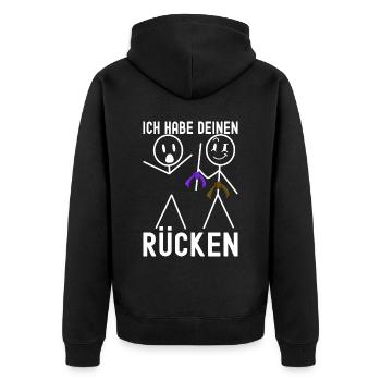 Jiu-Jitsu brésilien BJJ Grappling - Veste à capuche bio Premium Unisexe - noir - Dos - Nico (187cm)