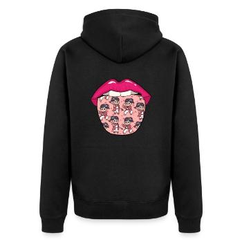 Langue de Kung Fu - Veste à capuche bio Premium Unisexe - noir - Dos - Nico (187cm)