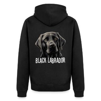 Mignon Black Labrador Dog Pet Retriever Lover - Veste à capuche bio Premium Unisexe - noir - Dos - Nico (187cm)