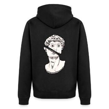Art Academia Esthétique David Statue Statue grecque - Veste à capuche bio Premium Unisexe - noir - Dos - Nico (187cm)