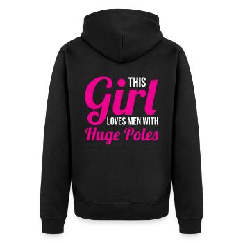Fun Pole Vault Pole Vault Pole Vault - Unisex Premium Organic Zip Hoodie - black - Back - Nico (187cm)