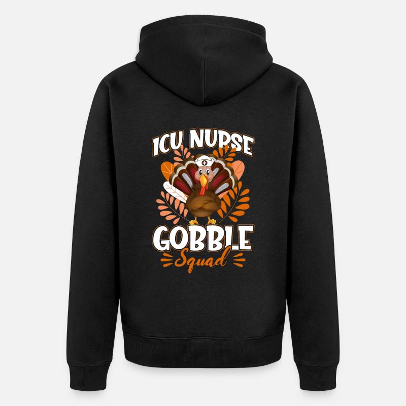 Ice Nurse Gobble Squad - Unisex Premium Bio Zip Hoodie - Schwarz