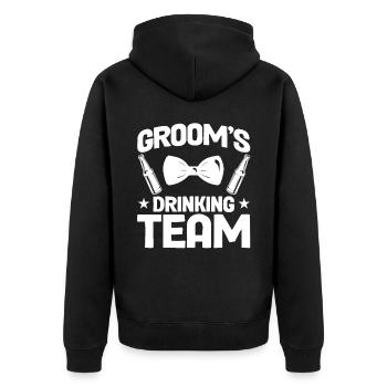 Équipe de buveurs de grooms - Veste à capuche bio Premium Unisexe - noir - Dos - Nico (187cm)