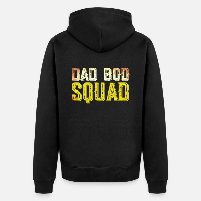 Dad Bod Squad - Unisex Premium Bio Zip Hoodie - Schwarz