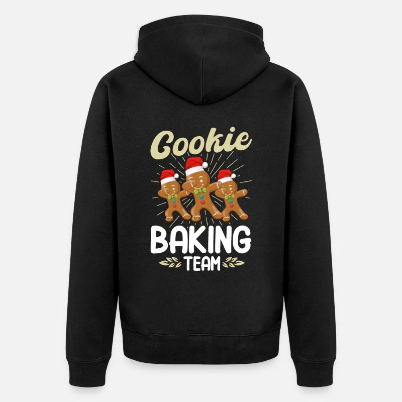 Cookie Baking Team - Unisex Premium Organic Zip Hoodie - black