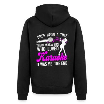 Karaoke Singer Once Upon A Time - Unisex Premium Organic Zip Hoodie - black - Back - Nico (187cm)