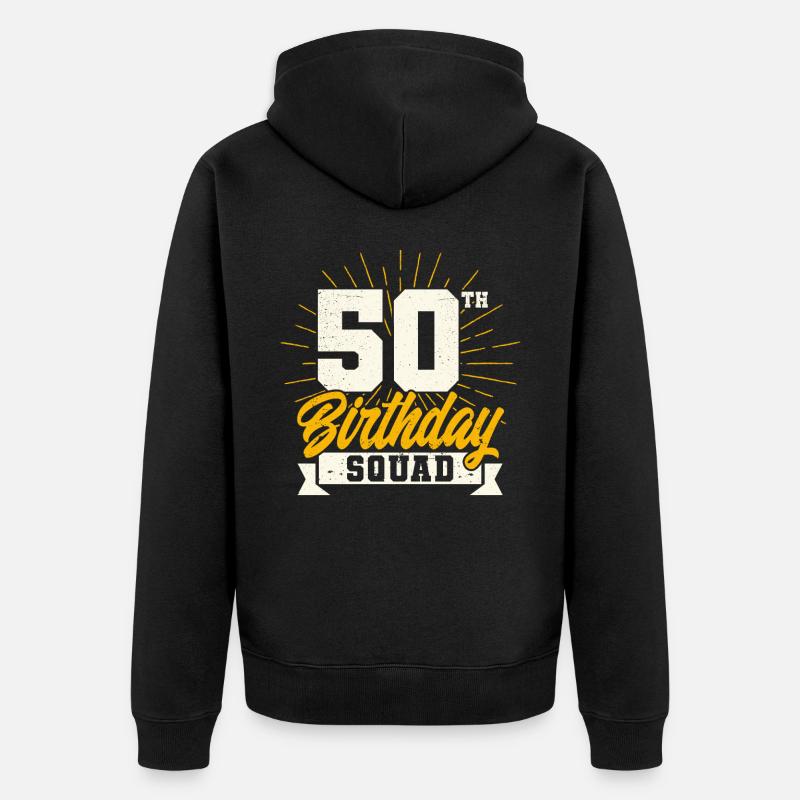 50e anniversaire - Veste à capuche bio Premium Unisexe - noir