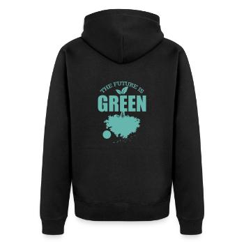 L’avenir est vert Nature Planète Terre - Veste à capuche bio Premium Unisexe - noir - Dos - Nico (187cm)