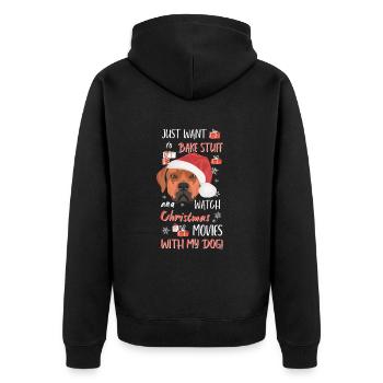Rhodesian Ridgeback Joyeux Noël - Veste à capuche bio Premium Unisexe - noir - Dos - Nico (187cm)