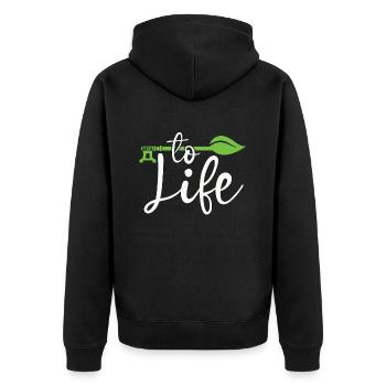 Ketogenic Diet Key To Life Healthy Food Keto Lover - Unisex Premium Bio Zip Hoodie - Schwarz - Hinten - Nico (187cm)