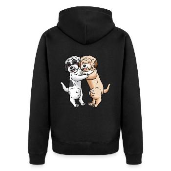 Maltipoo Amoureux des chiens - Veste à capuche bio Premium Unisexe - noir - Dos - Nico (187cm)