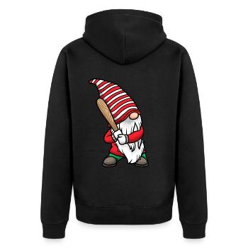 Elfes de Noël Noël Baseball - Veste à capuche bio Premium Unisexe - noir - Dos - Nico (187cm)