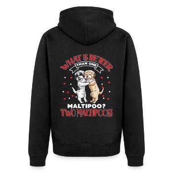 Maltipoo Amoureux des chiens - Veste à capuche bio Premium Unisexe - noir - Dos - Nico (187cm)