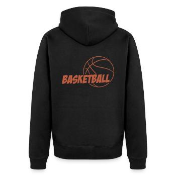 Joueurs de basket-ball - Veste à capuche bio Premium Unisexe - noir - Dos - Nico (187cm)