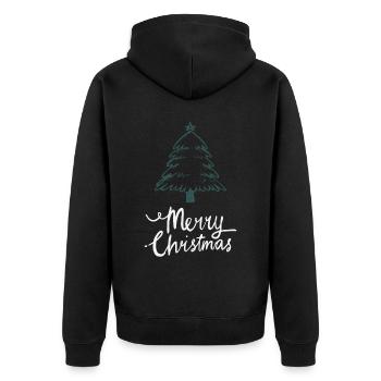 Joyeux Noël Drôle de Chemise de Noël - Veste à capuche bio Premium Unisexe - noir - Dos - Nico (187cm)