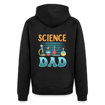Science Papa Science Team Scientifiques - Veste à capuche bio Premium Unisexe - noir - Dos - Nico (187cm)
