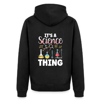 Est une chose scientifique Science scientifique - Veste à capuche bio Premium Unisexe - noir - Dos - Nico (187cm)