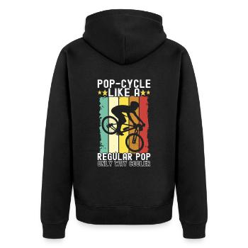 Bicycle cyclists - Unisex Premium Organic Zip Hoodie - black - Back - Nico (187cm)